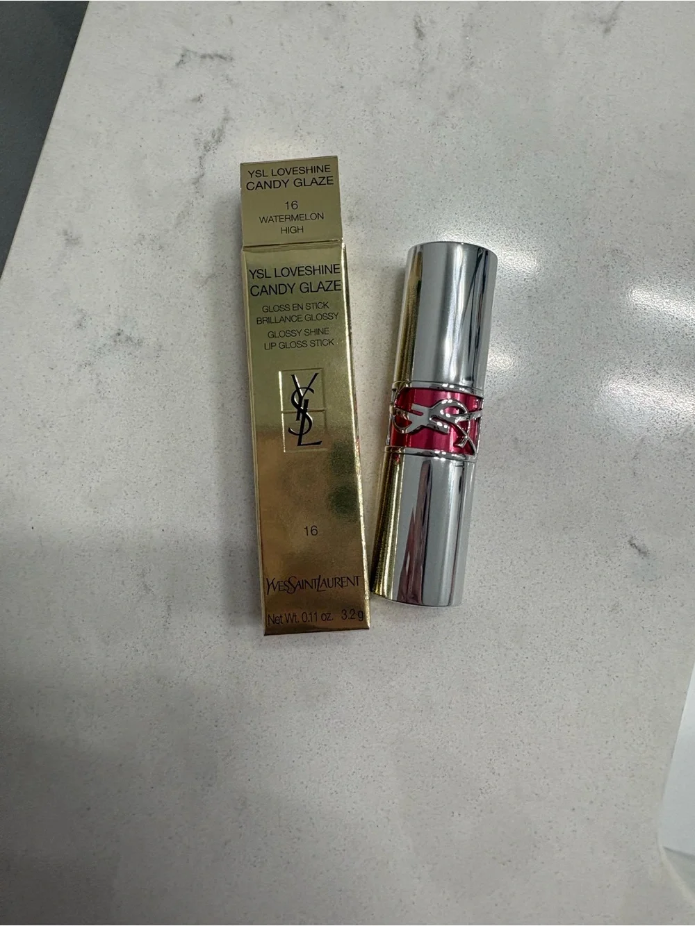 Yves Saint Laurent Loveshine Candy Glaze Lipstick — Watermelon Pink